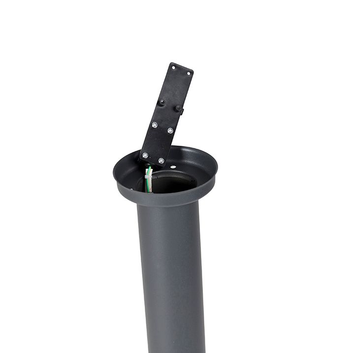 Buitenlamp paal antraciet met opaal 80 cm IP44 - Rox