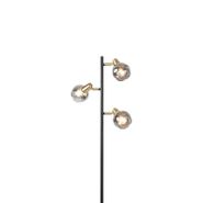 Art-Deco-stāvlampa-melna-un-zelta-ar-dūmu-stiklu-3-gaismām---Vidro
