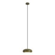 Suspension-rétro-verte-avec-abat-jour-en-métal-2-lumières---Macaron