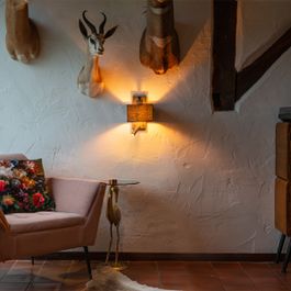 Modern Wall Light Black Square with Reading Light - Puglia