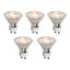 Set-of-5-GU10-50mm-LED-Bulbs-Clear-3W-250-lm-2200K