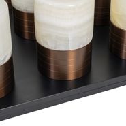 Set-mit-12-Tischleuchten-Dunkelbronze-RGBW-wiederaufladbar-inkl.-Ladestation---Alessia