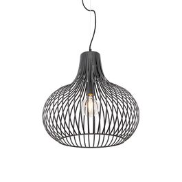 Moderne pendellampe sort 48 cm - Saffira
