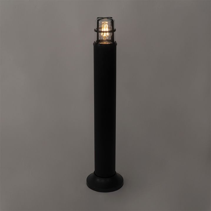 Moderná stĺpová vonkajšia lampa čierna IP54 70 cm - Kiki