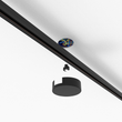 Yuvarlak-Raylı-Aydınlatma-Sistemi-Tavan-Plakalı-Siyah-1-Fazlı---Iconic