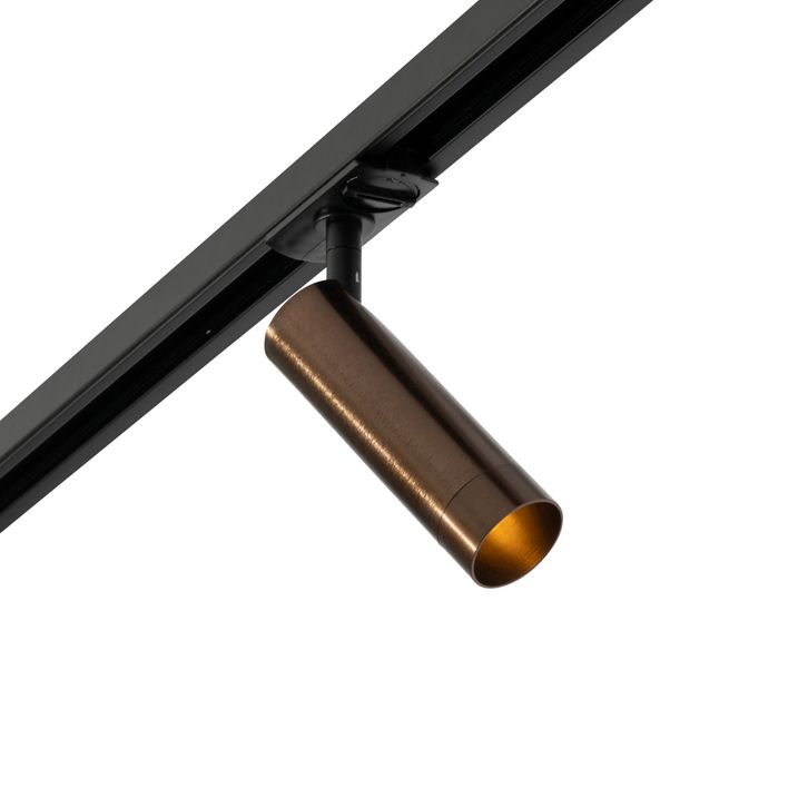 Faretto moderno bronzo scuro per sistema a binario monofase 35 mm - Iconic Jeana Luxe