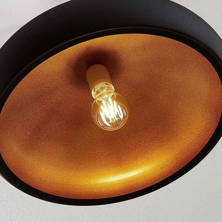 Moderna viseća lampa crna sa zlatom - Gervina