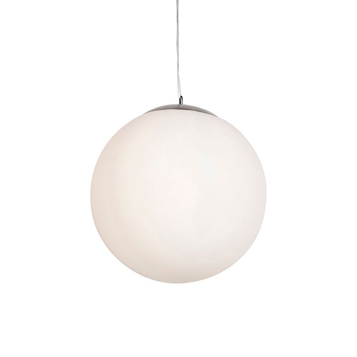 Pametna skandinavska viseća lampa srebrna sa opalnim staklom 50cm uklj. WiFi A60 - Ball 50