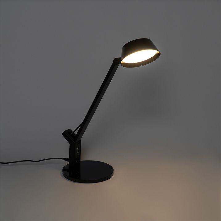 Tafellamp zwart met touch incl. LED met USB-aansluiting - Edward