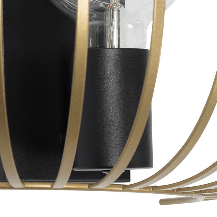 Dizajnová nástenná lampa mosadz 39 cm - Johanna