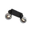 Foco-moderno-negro-con-cristal-ahumado-2-luces---Athens