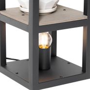 Industrielle-Tischleuchte-schwarz-mit-Holz---Cage-Rack