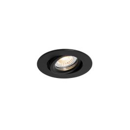 Einbauleuchte schwarz schwenkbar 6,5cm inkl. LED IP54 Ultra Slim - Pupil