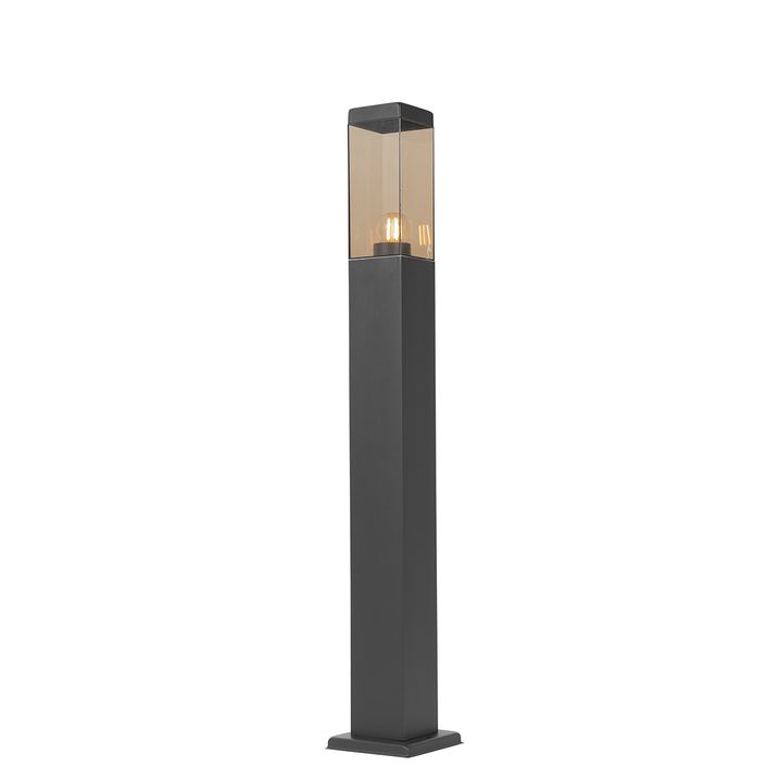 Smarte Aussen-Wegeleuchte Dunkelgrau mit Rauchglas 80 cm inkl. WiFi P45 - Malios