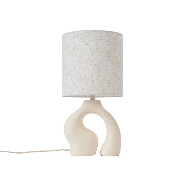 Japandi Table Lamp Beige with Linen Shade - Dahlia