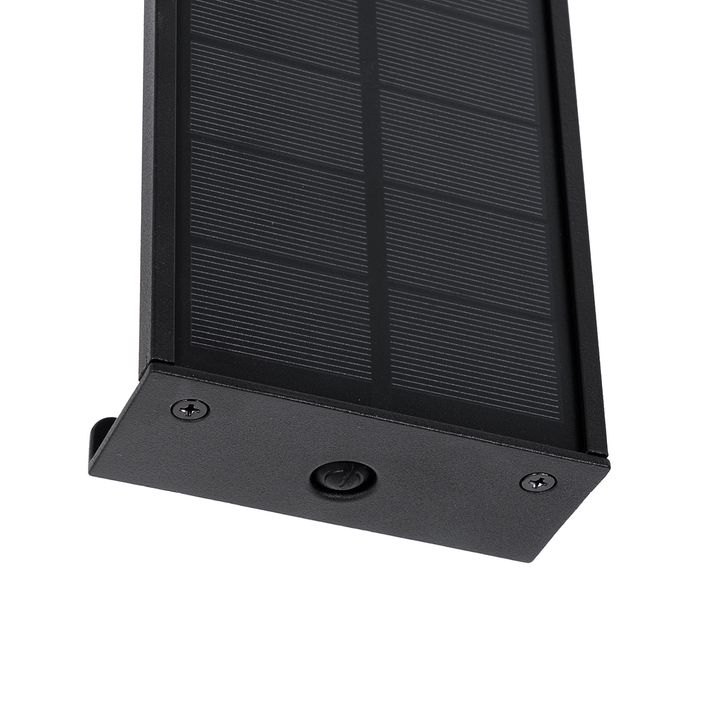 Spoljna zidna lampa crna 30 cm sa LED 4-stepeno zatamnjivanje sa solarnom energijom - Serena