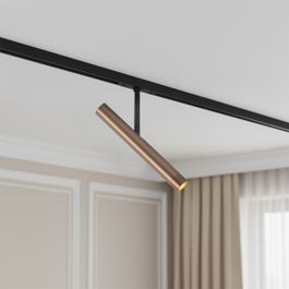 Модерен тъмнобронзов прожектор за 1-фазна релсова система - Slimline Avery