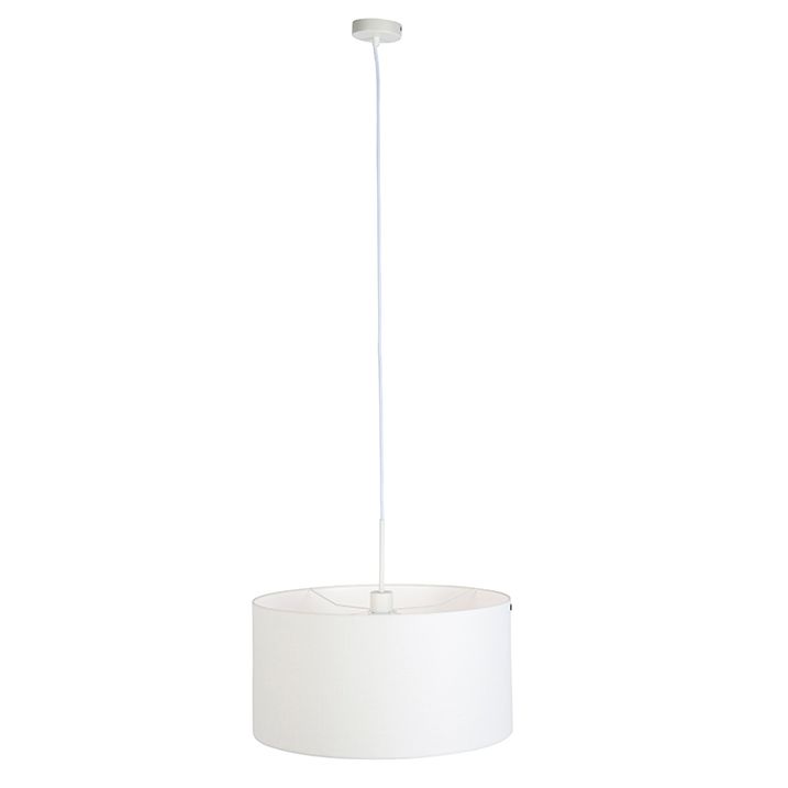 Modern lógólámpa fehér fehér árnyékolóval 50 cm - Combi 1