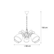 Klassieke-hanglamp-brons-met-opaal-glas-5-lichts---Katarina