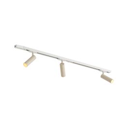 Moderne skinnesystem med 3 spots hvid med beige 1-faset GU10 35mm - Iconic Jeana Luxe
