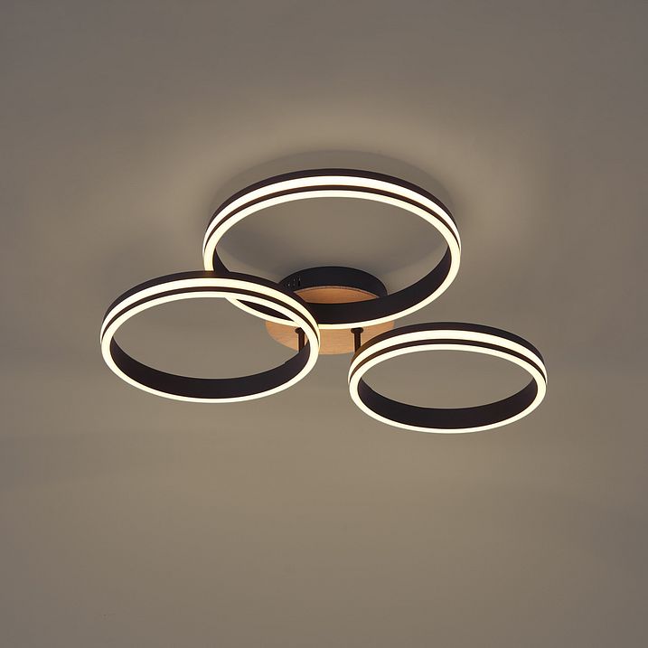 Laelamp puidust koos LED 3-astmelise dimmeriga 3-valgustiga - Navara