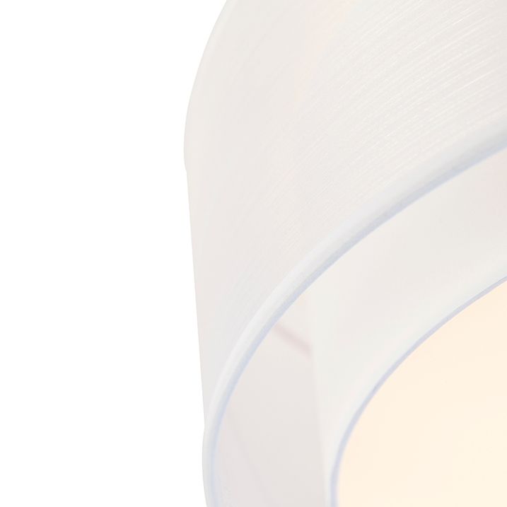 Kaasaegne laelamp valge 50 cm 3-valgusti - Drum Duo