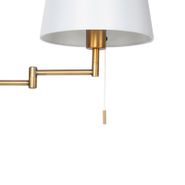 Bronzas-sienas-lampa-ar-baltu-abažūru-un-regulējamu-roku---Ladas-Deluxe
