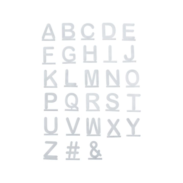 Lettre U en plastique pour applique murale Letterbox