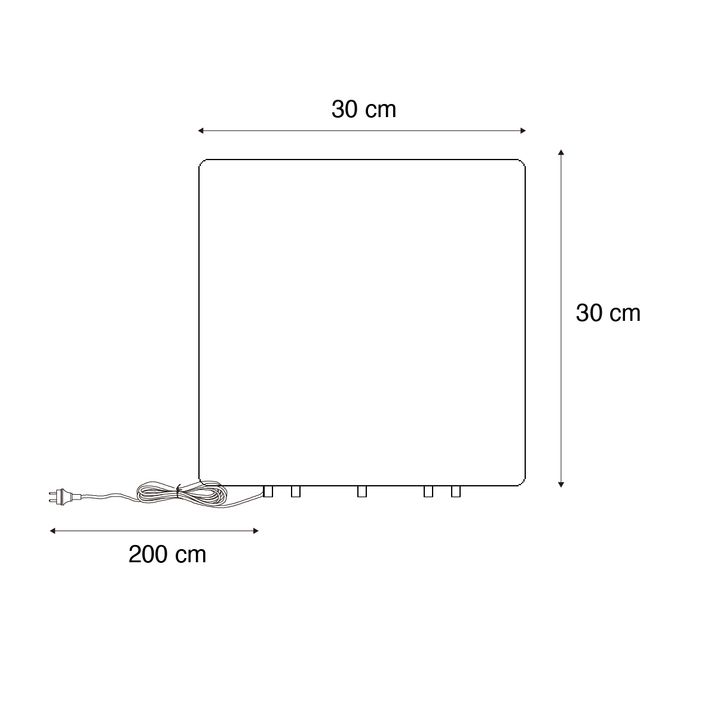 Pametna Ulična Lampa Bela 30 cm Kvadrat Uključujući LED A60 IP44 - Nura