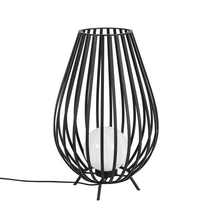 Set van vloerlampen zwart met opaal 110 cm en 70 cm - Angela