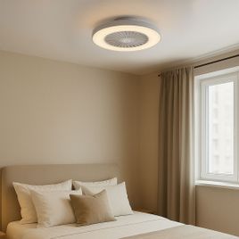 Ventilator de tavan alb cu efect de stea 60cm incl. LED Dimmabil cu telecomandă - Climo