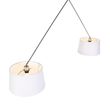Viseća-lampa-sa-platnenim-sjenilima-bijela-35-cm---Blitz-II-čelik