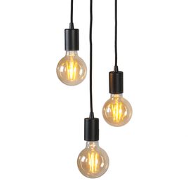 Smart Industrial Pendant Light Black Incl. Wifi G95 3-Light - Facil