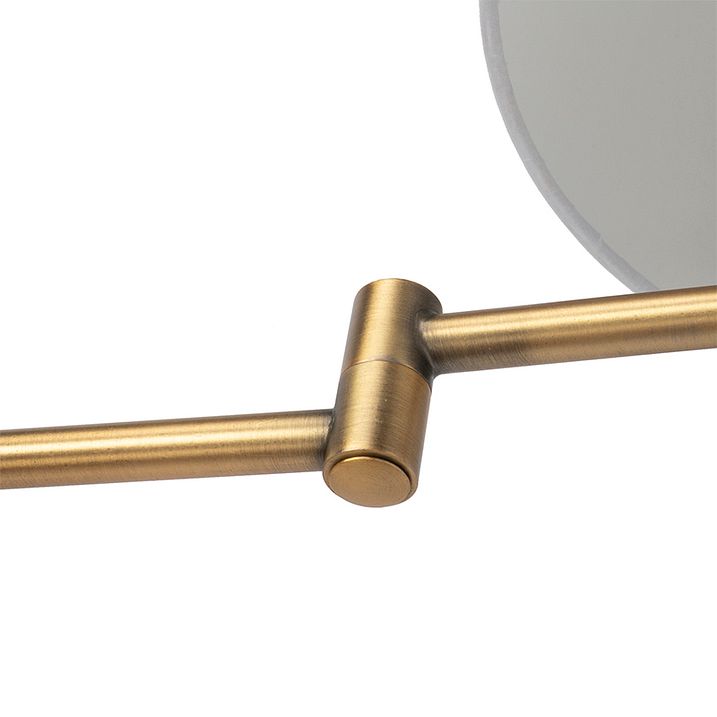 Aplique de pared bronce con capota blanca y brazo regulable - Ladas Deluxe