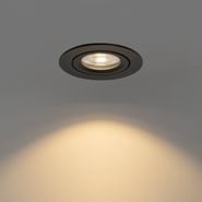 Recessed-Spotlight-Black-Tiltable-8.2cm-Incl.-LED-Dim-to-Warm-IP54-Ultra-Slim---Pupil