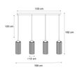 Smart-Pendant-Lamp-Black-with-Smoke-Glass-4-Lights-Incl.-4-Wifi-ST64---Laura