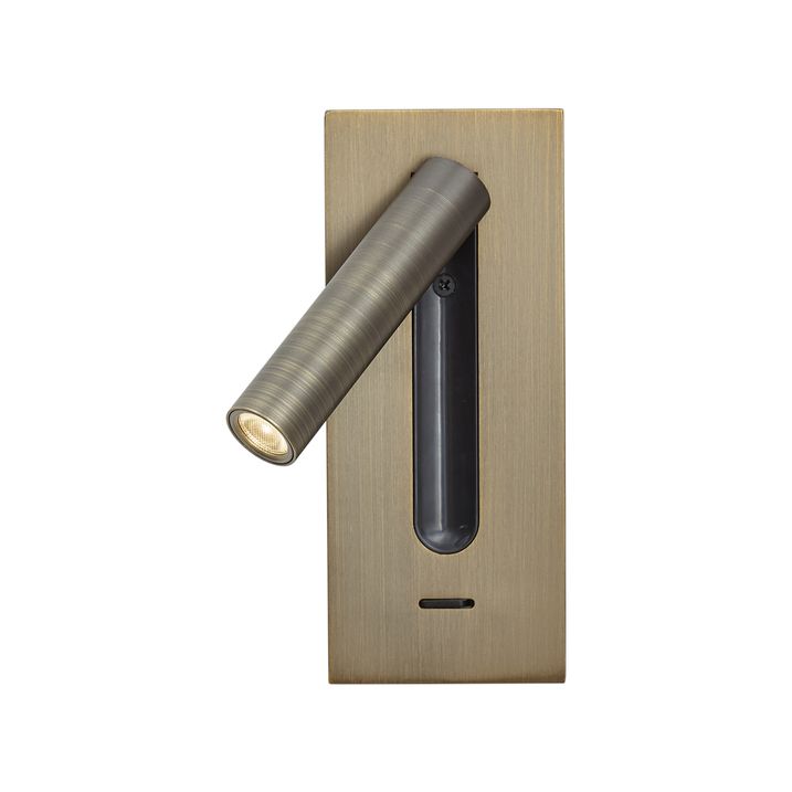 Moderne vegglampe mørk bronse inkl. LED - Plaza