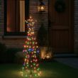 Lampă-de-podea-de-Crăciun-Neagră-Brad-150cm-incl.-LED-RGB-cu-Timer-IP44---Ugoku
