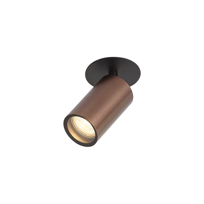 Modern Recessed Spotlight Dark Bronze GU10 50mm IP44 - Chels
