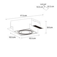 Set-of-6-Recessed-Spotlights-White-GU10-AR70-Trimless---Oneon
