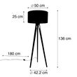 Трипод-винтидж-дърво-с-абажур-павлин-зелен-50-см---Tripod-Classic