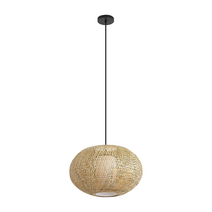 Japandi závesná lampa bambusová 50cm IP44 - Moana