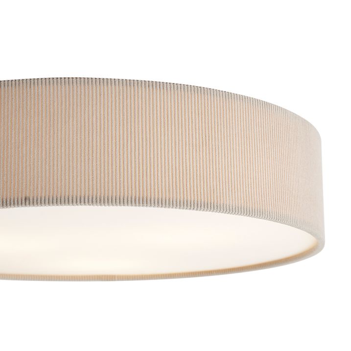 Plafonieră modernă gri-maroniu cu abajur de catifea 46cm 3 lumini - Luz