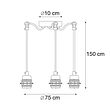 Smart-taklampa-svart-3-ljus-inkl.-WiFi-G95---Cava
