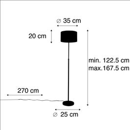 Grindų-lempa-juoda-su-mėlynu-aksominiu-gaubtu-su-auksu-35-cm---Parte