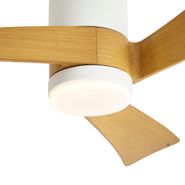 Stropný-ventilátor-biely-s-potlačou-dubového-dreva-132-cm-vrátane-LED-stmievateľného-s-diaľkovým-ovládaním---Twist