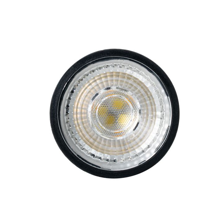 Stmívatelná LED žárovka GU10 s 3stupňovým stmíváním, černá, 6W, 430lm, 2000-6000K