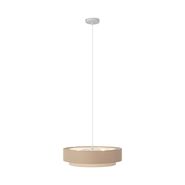 Moderní-závěsné-svítidlo-béžové-s-přírodním-50cm-3-světla---Drum-Duo
