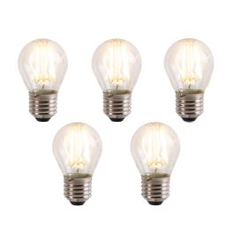 Set de 5 becuri LED E27 reglabile P45 4W 330lm 2100K