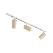 Moderni-valaisinkisko-3-kohdevalolla-valkoinen-ja-beige-1-vaihe-GU10-70mm---Iconic-Jeana-Luxe